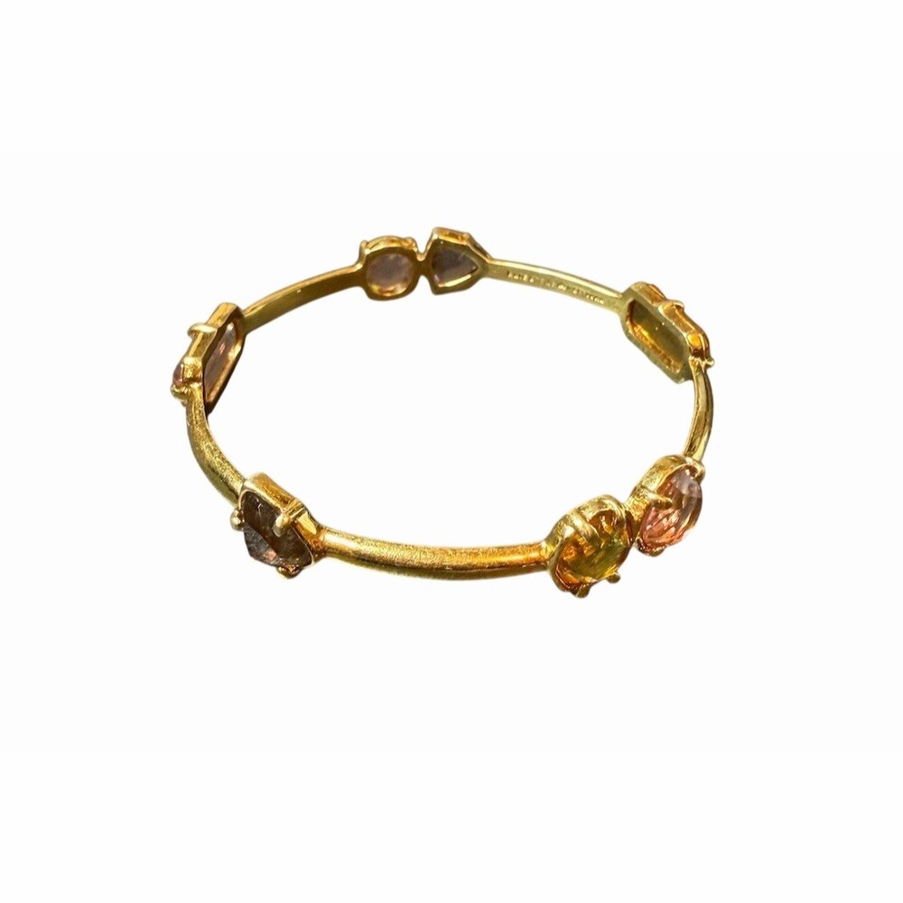 Kate Spade New York Bangle Bracelet Gold Tone Multicolor Crystal - Picture 2 of 4